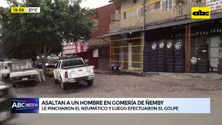 Roban G 52 millones a un hombre en una gomería de Ñemby [upl. by Hestia]