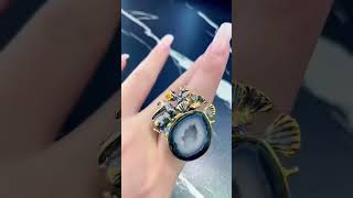 Super Gold Absorbing Mexican 🇲🇽 Crystal Cave Ring S925 Silver ring jewelry fashion shorts [upl. by Audry]