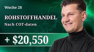 Handelsergebnisse im Rohstoff und Futureshandel nach COT Daten Week28 [upl. by Wilie]