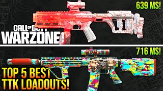 WARZONE New TOP 5 BEST TTK LOADOUTS After META Update WARZONE Fastest TTK Weapons [upl. by Aiket353]