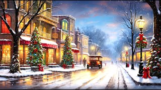 A Hallmark Christmas Enchanting Snowy Townscape Elicits Nostalgic Beauty [upl. by Yknip]