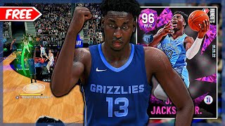 FREE PINK DIAMOND JAREN JACKSON JR GAMEPLAY A PHENOMENAL ALL AROUND BIG IN NBA 2k22 MyTEAM [upl. by Eceinert]