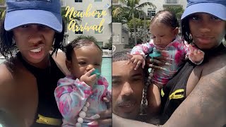 Gunplays Wife Vonshae Claps DJ Envy Over GoFundMe While Swimming With Daughter Osanna 👏🏽 [upl. by Nadroj]