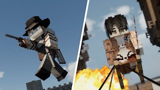 LEVI VS KENNY  AntiPersonnel ODM Gear in Minecraft [upl. by Nade460]