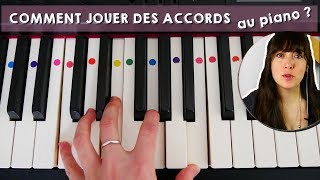 COMMENT JOUER DES ACCORDS AU PIANO  Tutoriel Piano Facile [upl. by Edobalo]