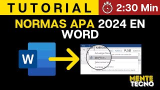 Normas APA Séptima Edición en Word  FACIL Y RAPIDO [upl. by Eeryn170]