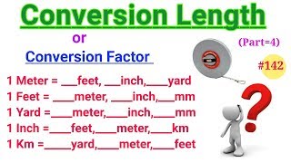 Conversion Factors  Conversion Units  Convertion Factors of Length  Meter feet yard etc [upl. by Stephani]