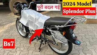 2024 Model Hero Splendor Plus Review  Price  Mileage  Features  splendor plus new model 2024 [upl. by Halsey]