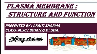 Plasma membrane Structure and Function  Cell Membrane  Plasmalemma [upl. by Caresse333]