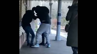 Violent Attempted Robbery Thugs Assault Man for £1k Canada Goose Jacket at Rail Station [upl. by Ahcarb668]