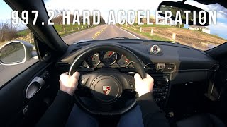 Porsche 911 Carrera Hard Acceleration POV  9972 6Speed  Exhaust amp Intake [upl. by Lodmilla]