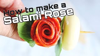 How to Make A Salami Rose  The Easy Way Without a Wineglass [upl. by Ansev]