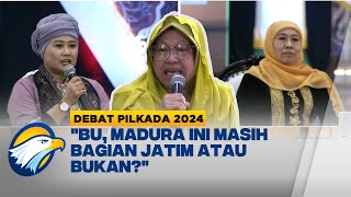 Tanya Jawab Luluk Khofifah Risma Soal Demografi di Madura  DEBAT PILKADA 2024 [upl. by Mylander]