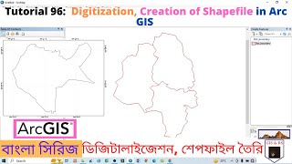 ArcGIS Digitization Creation of Shapefile in Arc GIS [upl. by Tuckie80]