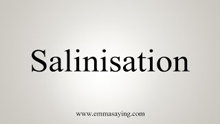 How To Say Salinisation [upl. by Wye207]