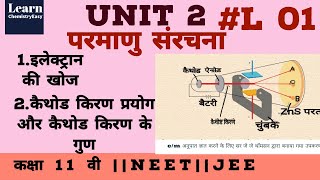 Unit 2  कक्षा 11वी परमाणु संरचना  L 1  Atomic structure Cathode ray tube experiment [upl. by Nivlad]