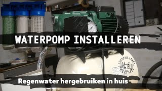 Regenwaterpomp installeren op WC en Wasmachine regenwater recuperatie [upl. by Elorac744]