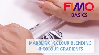 FIMO  Marbling Colour Blending amp Colour Gradients  FIMO BASICS Tutorial english [upl. by Imalda]