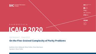 E3D — On the FineGrained Complexity of Parity Problems [upl. by Baoj]