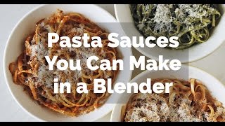 3 Pasta Sauces You Can Make in a Blender  Yummy Ph [upl. by Arramahs]