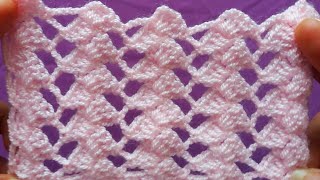 CrochetPuntos Súper FácilTutorialMuestra 53 Motivos y Puntadas a Crochet Reversible [upl. by Dnyletak]