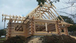 Building of log cabins trailer4K [upl. by Alvar624]