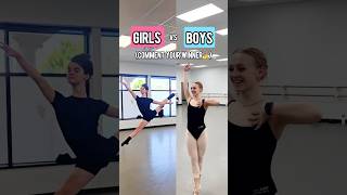 Girls vs Boys in Ballet ballet shorts [upl. by Eelarac56]