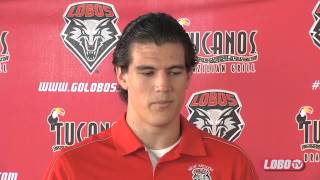 2013 Lobo Football  Lobo Media Day Cole Gautsche Press Conference [upl. by Wahl]