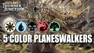 Five Color Planeswalkers ☀💧💀🔥🌳  Historic Brawl  Magic the Gathering Arena [upl. by Sommer]