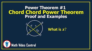 Chord Chord Power Theorem Proof and Examples Intersecting Chords Theorem  Geometry [upl. by Gombosi619]