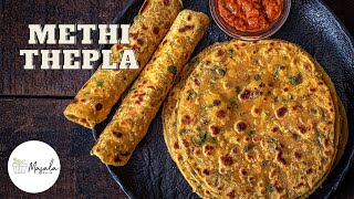 Methi Thepla Recipe Gujarati Style  How to make Methi Thepla  Travel Food Recipe  METHI THEPLA [upl. by Falito]