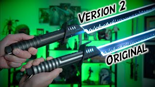 NEW Mandalorian Neopixel Darksaber 20 Review and Comparison CCSabers [upl. by Nnayelsel729]