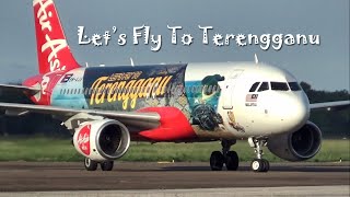 Plane Spotting  Sandakan Airport Lets Fly to Terengganu Livery [upl. by Malcolm]