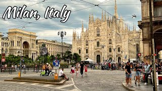 Milan Italy 4K  Walking tour in a beautiful Italian city [upl. by Armilla303]