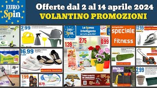 volantino EUROSPIN dal 2 al 14 aprile 2024 ✅ Speciale fitness 🔥 Mobili da Giardino e Accessori [upl. by Wymore457]