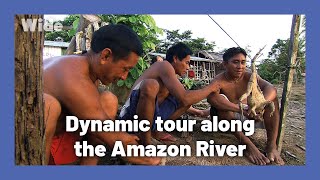 Enthralling boat trip the Amazon River  WIDE [upl. by Northington]