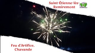 Soirée Fête Feu dArtifice et Chavande à SaintÉtiennelèsRemiremont [upl. by Enomas]