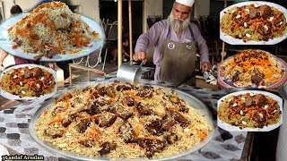 KABULI PULAO FULL RECIPEAFGHANI PULAO MAKING 100KG YAKHNEE BEEF PULAO [upl. by Han]