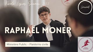 Raphaël Moner  Finale Lysias Sceaux 2022  Plaidoirie civile [upl. by Dorinda]