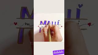 DIY Lettering Art Ideas for Unique Name Designs ✨ calligraphy lettering art shorts diy [upl. by Naoh]