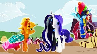 Compilation MLP Split Pony Custom  Rarity Rainbow Dash Applejack [upl. by Wallford639]