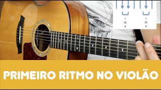 Como Tocar o Primeiro Ritmo no Violão  Iniciantes [upl. by Laaspere]