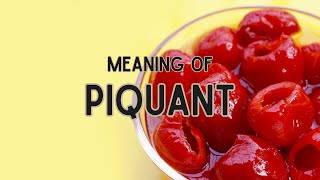 What is the meaning of Piquant [upl. by Malloch]