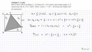 Zadanie 3 Matura maj 2010 PR Planimetria Funkcja kwadratowa [upl. by Hallee268]