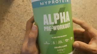 MyProtein Alpha Pre Workout Review [upl. by Enrika]