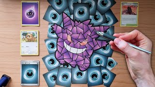 GENGAR MOSAIC  Made from Pokémon cards [upl. by Lenard]