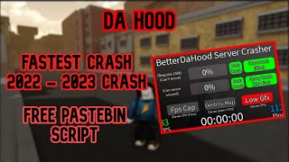 Da Hood CRASH SCRIPT FASTEST IN NOVEMBER 2022 FREE pastebin [upl. by Messing]