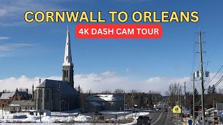 Cornwall to Orleans Ontario Canada 4K Dash Cam Tour  4K Dash Cam Tours [upl. by Epoillac14]