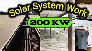 How to make solar system work complete \\200 kw installation solar working  Raza fancy steel [upl. by Kory]