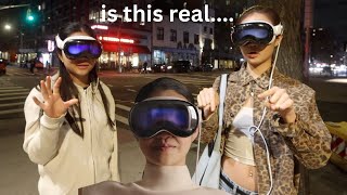 WE WORE APPLE VISION PRO FOR 24 HOURS IN NYC we got hated on [upl. by Nylrem]